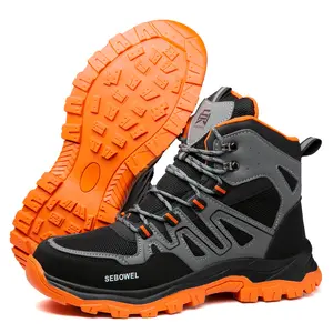 Men's Steel Toe Safety Shoes Puncture Proof And Smash Proof Contrasting Color Mesh Work Shoes Suitable For Outdoor Work Blue Collar Industrial Construction