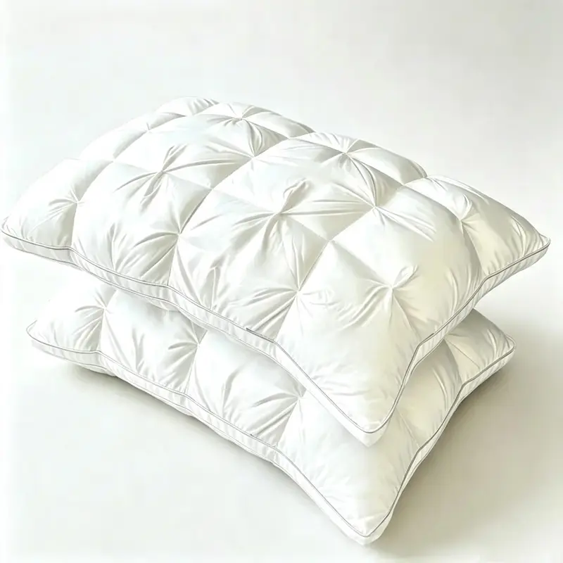 2pcs Luxury Hotel-Quality Pillows, Queen Size High Resilience Plush Fill, HypoallergenicPolyester Fabric, Soft Comfortable for Deep Sleep. Ideal for Side Back Sleepers, BreathableCooling, All-Season Use, Machine Washable