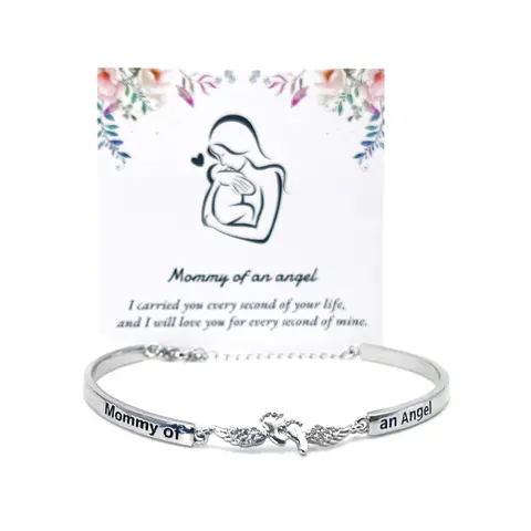Letter & Wing Design Cuff bracelet, Fashionable Jewelry for Women, Elegant All-match Fashion Accessories for Daily Wear, Personalized Angel Ring, Engraved Ring