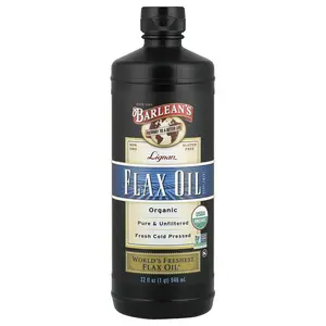 Barlean's Organic Lignan Flax Oil, 32 fl oz (946 ml)