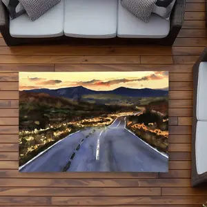 Begin Home Decor C1ROAR35B89J2E 3 x 5 ft. On The Road to Scotland - Livingroom Brown Outdoor Rectangle Area Rug