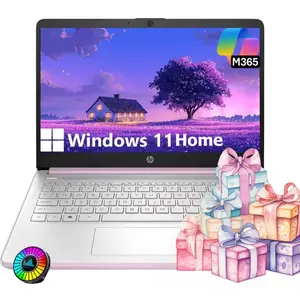 HP 2026 14" Ultra-Light Laptop | Intel Quad-Core | 8GB RAM 128GB UFS | Windows 11 Home | Honey Lavender | Student Business PC With Bundle Accessory