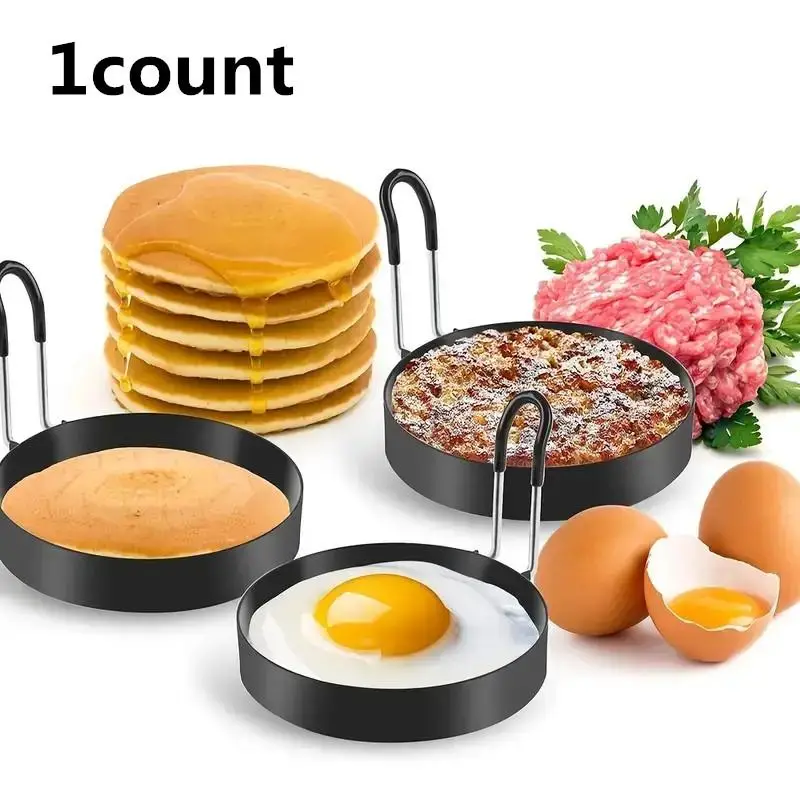 Stainless Steel Egg Ring, 1 Count Non-stick Egg Ring, Egg Ring for Frying Food, Kitchen Utensils & Gadgets