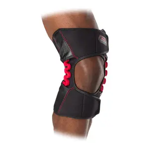 McDavid NRG Spring Hinge Knee Over Wrap - Bi-Lateral Spring Hinges for Joint Instability & Sprains - Customizable Compression - Ideal for Sports