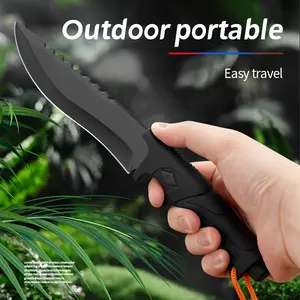 Fixed blade knife with sheath, sharp blade, mountaineering knife with sheath, straight hunting knife for outdoor exploration, the first choice for