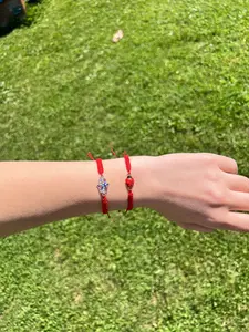 Macrame bracelet, ladybug, Evil eye, surfer bracelet, handmade accessory. Female Birthday