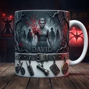 Dark Mystery World Coffee Mug, Personalized Fantasy Lover Name Mug, Dark Fantasy Coffee Cup – Custom Name Accent Mug, Dark Fantasy Theme Ceramic Mug for Fantasy Fans, Gothic Aesthetic Mug, Unique Gift for Fantasy Lovers