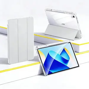 Tri fold Flip Airbag anti drop Case For Samsung Galaxy Tab S10+ S9+ S9 S8 S7 S6 S10 A7 A8 A9 FE LITE 8.7 10.5 Stand Automatically wake up from hibernation TPU Leather Protective Cover Protection Casing