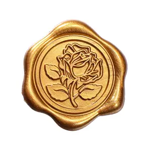 Rose Wax Seal Stickers, 50 Pack Antique  Self Adhesive Wax Stickers for Wedding Invitation, Party, Christmas, Envelope,  Wrapping