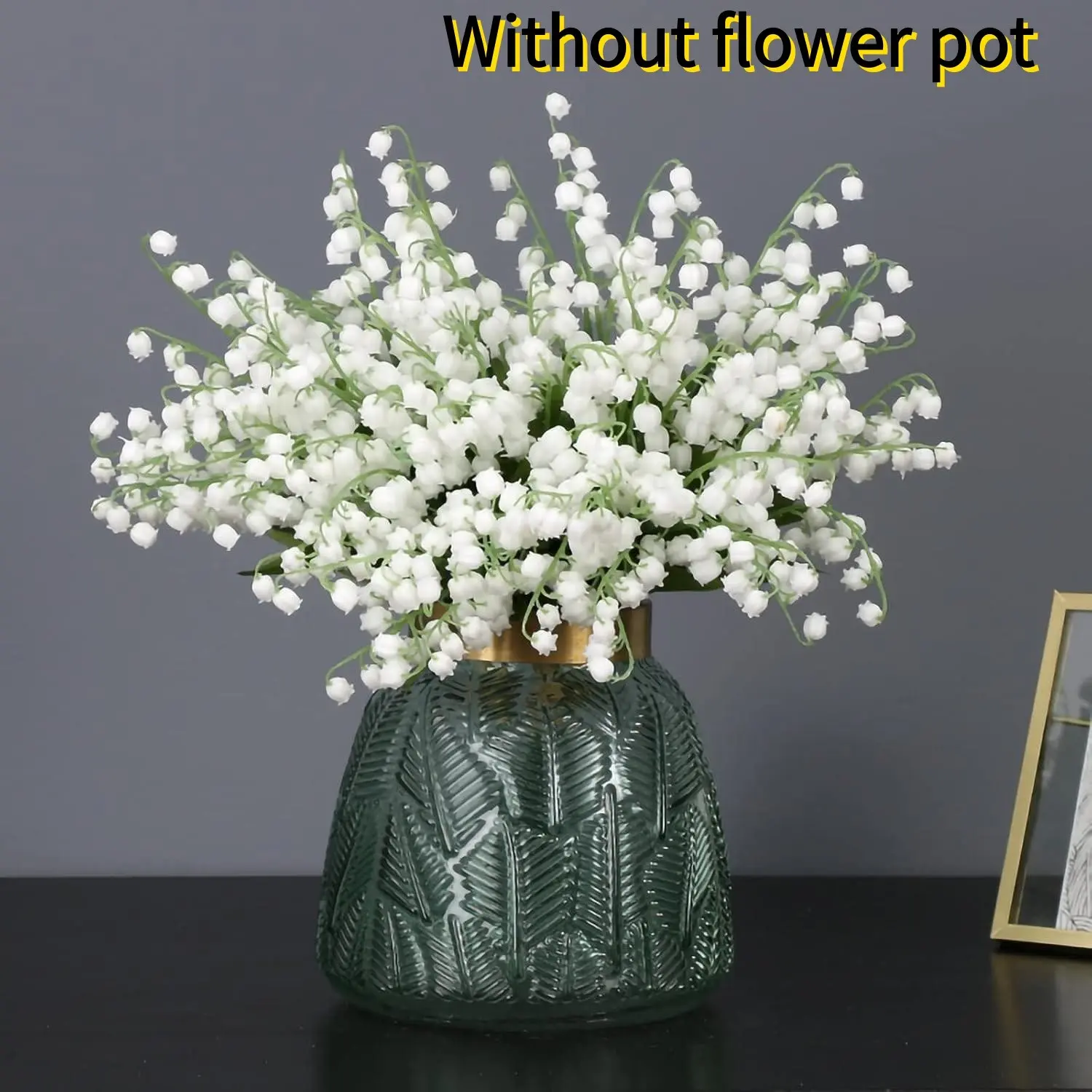 Eternal Spring Faux Lily of the Valley Bouquet Set 20 Pcs, Lifelike Bell Flowers with Greenery, UV Resistant for Weddings Parties Floral Decor, Artificial Flower Bouquet