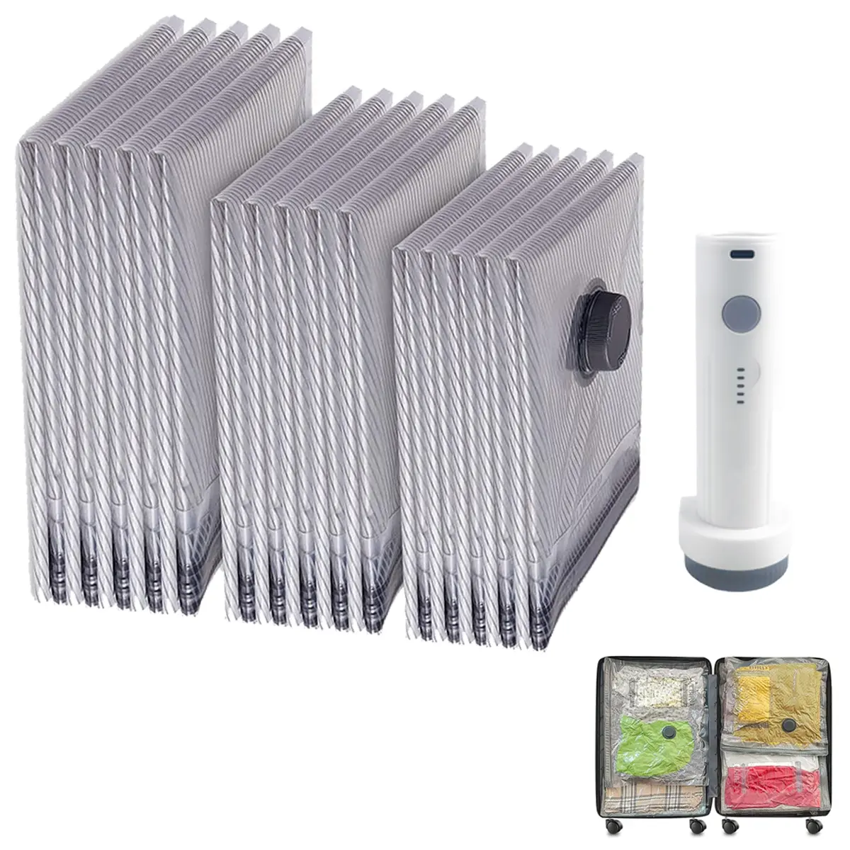 Rechargeable Pump（Gray）+15Bags