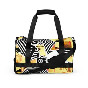 It's The Sunshine All-Over Print Gym Bag Summer 100% Polyester Water-Resistant Sturdy Fabric Dual Padded Handles Inside Pocket