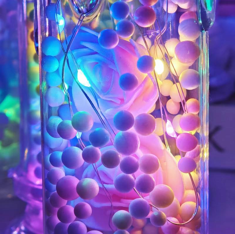 Set of 4 Multicolor Rose Flame-Free Candles Creative Ambiance Romantic Candles LED Realistic Electronic Candles with Preserved Flowers Night Light Decorative Piece Valentine's Day, Halloween, Christmas Gifts Wedding & Proposal Decorations