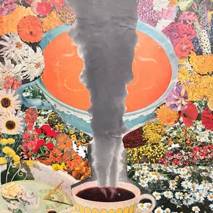 Art Print “TNT Party” analog original collage featuring vibrant vintage imagery