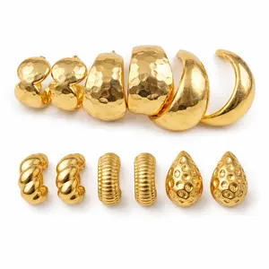 Gold Hoop Earrings Set for Women | 6-Pair Hypoallergenic Lightweight Hoops | Trendy Everyday Jewelry | Perfect Gift for Special Occasions | Comfortable & Versatile Design