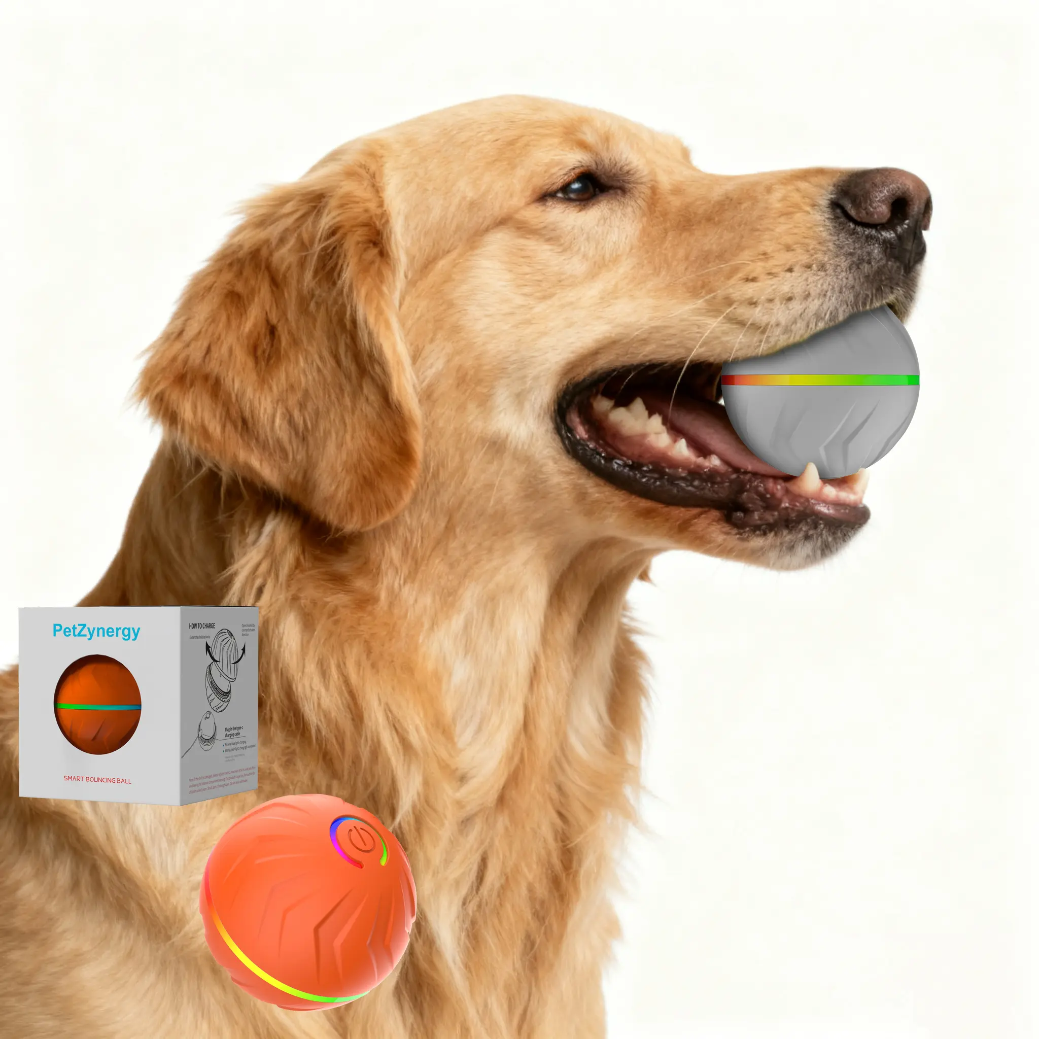 Chew-Resistant Striped Thermoplastic PU Smart Shaking Dog Ball Toy, Long-Lasting Interactive Training Pet Toy for Puppy & Adult Dogs, Indoor and Outdoor Versatile Use