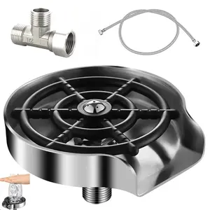 Automatic Faucet Glass Rinser Kitchen Sinks Bottle Washer Steel Brush Nickel Coffee Cup Cleaner Tool Kitchen Sink Accessories