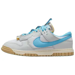 Nike Air Dunk Jumbo Low-Top Retro Basketball Shoes for Men and Women with Mesh and Leather Comfort, Cushioning, and Durability in Blue, White, and Gray Trending Shoes, House White Official Shoes to Get / Maison Mihara