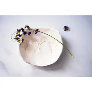 Handmade Butterfly Trinket Dish - Rustic Homegrown Jewelry Holder - Unique Friendship Gift