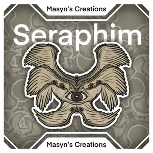 Seraphim Angel Horror Sticker –  Eye Creature Decal, Occult Aesthetic Vinyl Sticker for Laptops, Water Bottles, and Journals