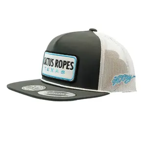 Cactus Ropes Youth Grey, White & Turquoise Trucker Cap