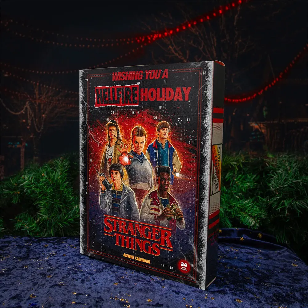 Netflix Stranger Things Advent Calendar, 24-Day Mystery Blind Box, Blind Bag Collectible, Upside Down Collectible, Holiday Gift, Room Decor, School Office Stationery