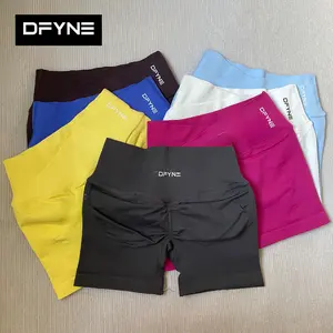 DFYNE Vision Cross-Waist Seamless Shorts| Lifts and shapes your buttocks, perfect for fitness and yoga.