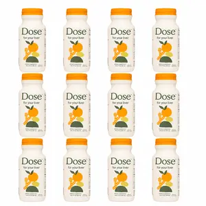 Dose Daily Liver Support Shot 2 fl oz 12 Pack Natural Milk Thistle Turmeric Detox Cleanse Drink for Healthy Liver Function Digestion Immune Support Organic Herbal Wellness Supplement USA Made Bundle US