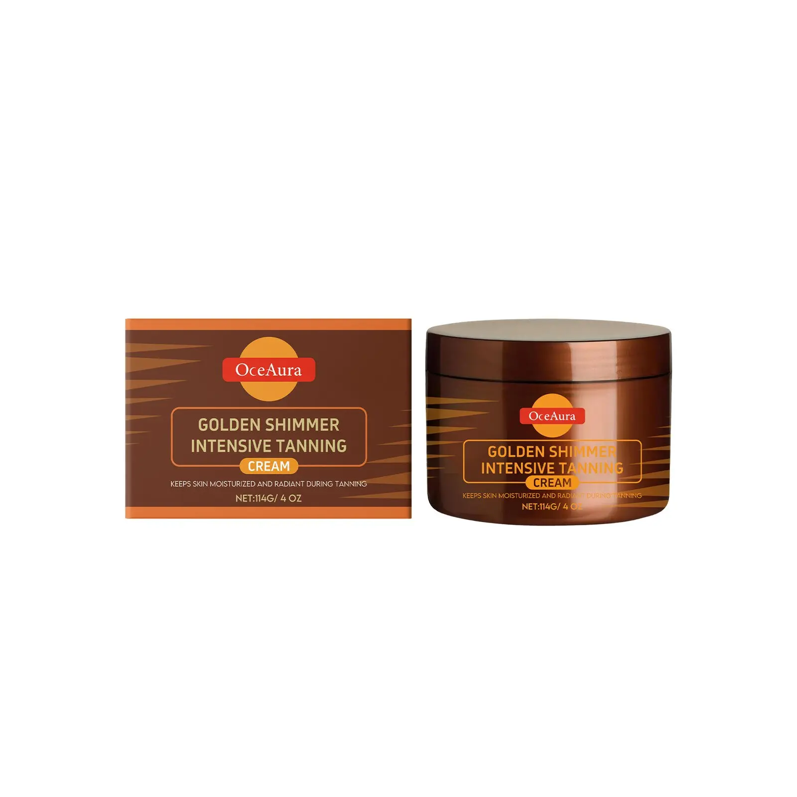 Self-Tanning Body Cream - Instant Bronze Glow, Hydrating Moisturizer with Sesame Oil, Calendula & Mica for Smooth Skin, Darkening Enhancer, Deep Moisture, Hydrates, Apply Evenly