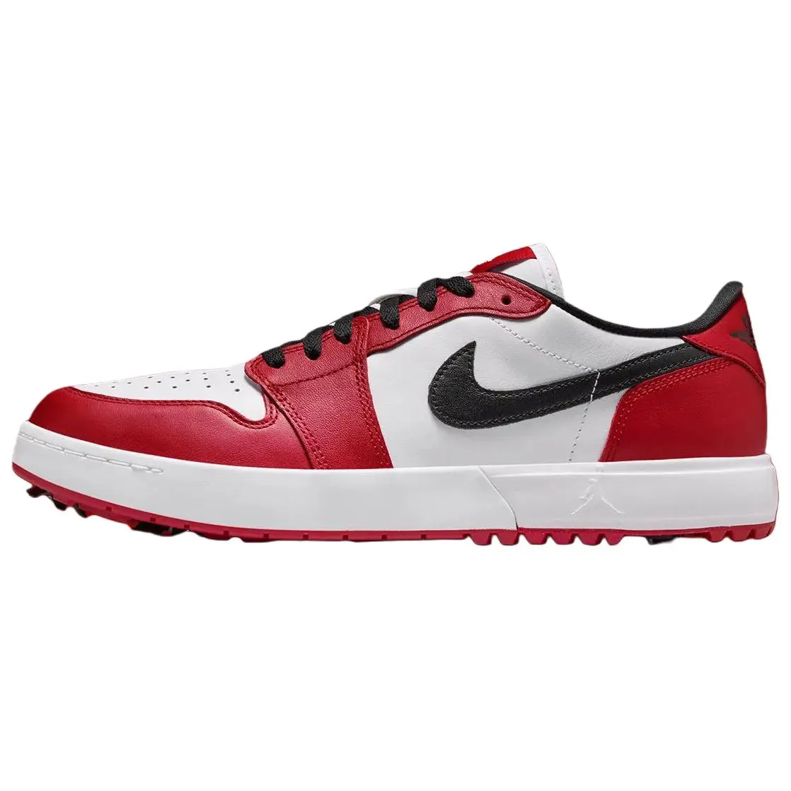 Air Jordan 1 Low Classic Golf Spike - 'Chicago', for Golf Course Use, Available in Half Sizes, Narrow Fit, Leather Face