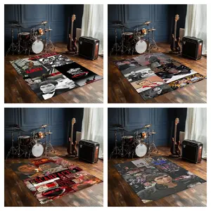 Scarface Black and White  Carpet Easy to Clean Suitable for Many Occasions The World is Yours Design