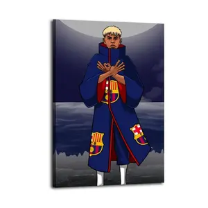 2026 World Cup Cartoon Yamal Artistic Wall Decor, Waterproof Canvas Poster, Cute And Vibrant Poster for Bathroom, Living Room, Bedroom, Dorm, A Perfect Gift Idea for New Year Home Decor