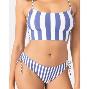 ROXY Stripe Out Lace Hipster Full Bikini Bottom - Striped Side-Tie Swimwear