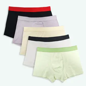 SPRUCC Men's Boxer Briefs 5pcs Pack 95% Cotton 5% Spandex Soft Comfortable Underwear for Everyday Wear