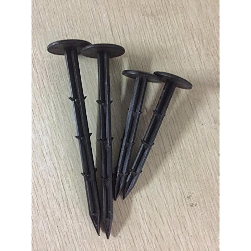 30 Pcs 4.3 inch Sturdy Plastic Stakes Anchors Rustproof for Holding Down Landscape Fabric Lawn Edging,Tents,Game Nets and Rain Tarps Black