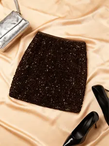 New Arrival for Autumn & Winter | Christmas Collection Women's Sequin Shiny Slim Midi Skirt - Elegant, Sexy & Versatile Perfect for Cocktail Parties, Gatherings, Work & More Occasions