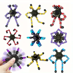 Finger Toy Fidget toys Transformable Spinners Funny Toys Transformable Chain Robot DIY Deformation Robot Mechanical Spinners For Teens Adults Perfect Gift