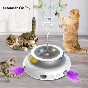 Interactive Pet Toys Set Automatic Butterfly Feather Cat Toy
