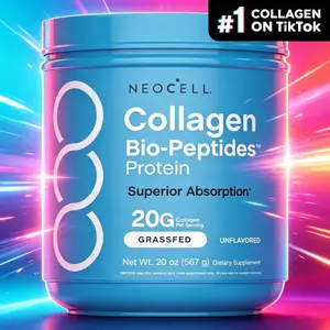 NeoCell Collagen Bio-Peptides Powder 20oz - Grass-Fed Protein Supplement with 18 Essential Amino Acids