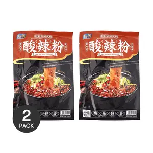 YUMEI Spicy Sour Noodles 2 Pack Instant Sweet Potato Vermicelli 9.8 oz per Pack