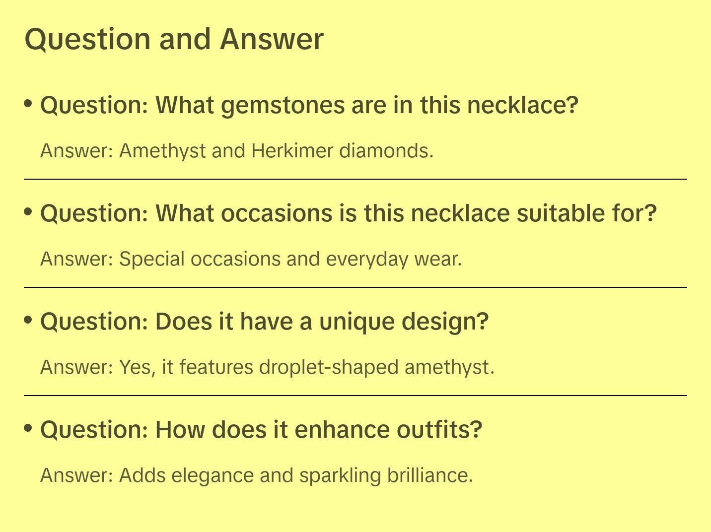 Stunning Droplet Cut Amethyst and Herkimer Diamond Necklace Set