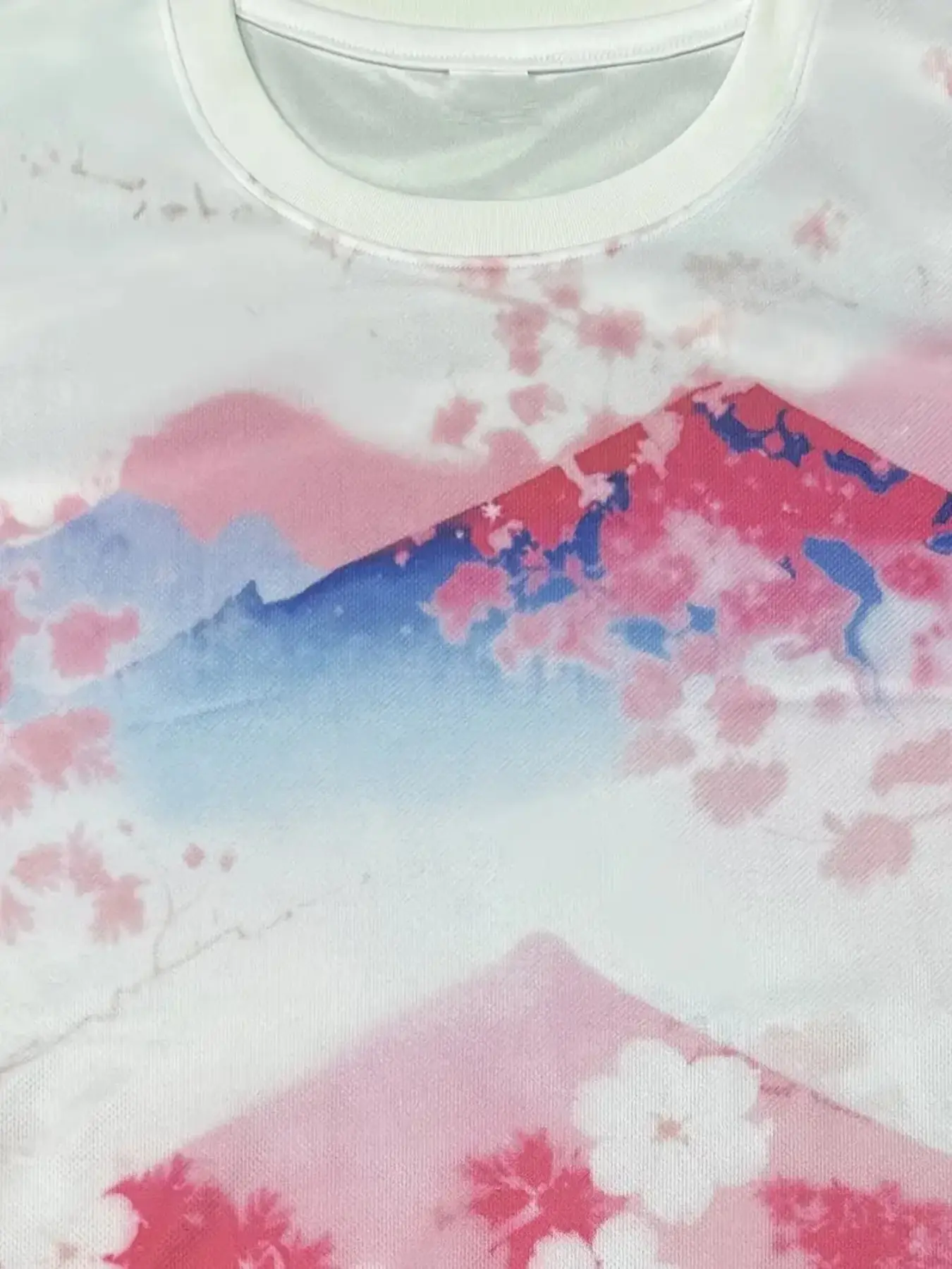 FLUSS needle punch football shirts 花柄 Men's short-sleeved Japanese cherry blossom football jersey with