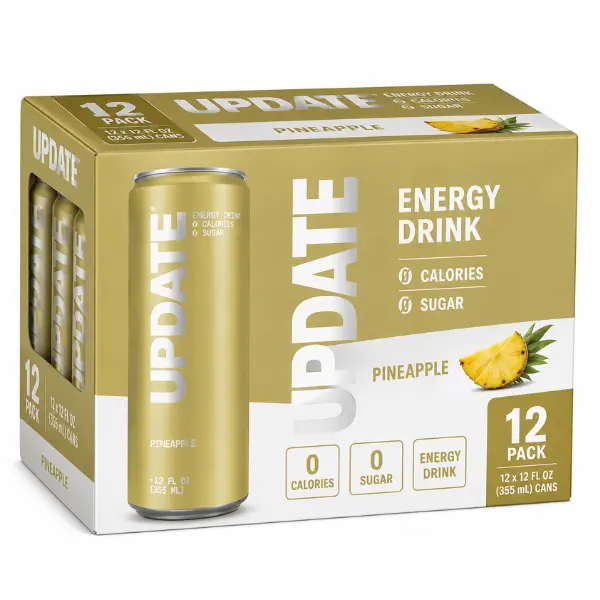 UPDATE 0 Sugar Energy Drink – Pineapple Flavor, 12 fl oz Can