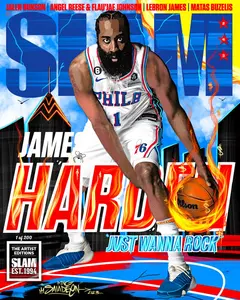 ARTIST SERIES: SLAM 243 - James Harden Cover Poster Print - NO FRAME