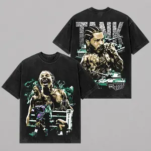 Gervonta "Tank" Davis Boxing Champion Washed Vintage Graphic T-shirt Premium Cotton Shirt, Y2K Elite Fighter Boxing Style T-Shirt, Fight Night Fanclub Streetwear Unisex Tee, Retro Boxing Aesthetic Shirt, Gift For Boxing Fans