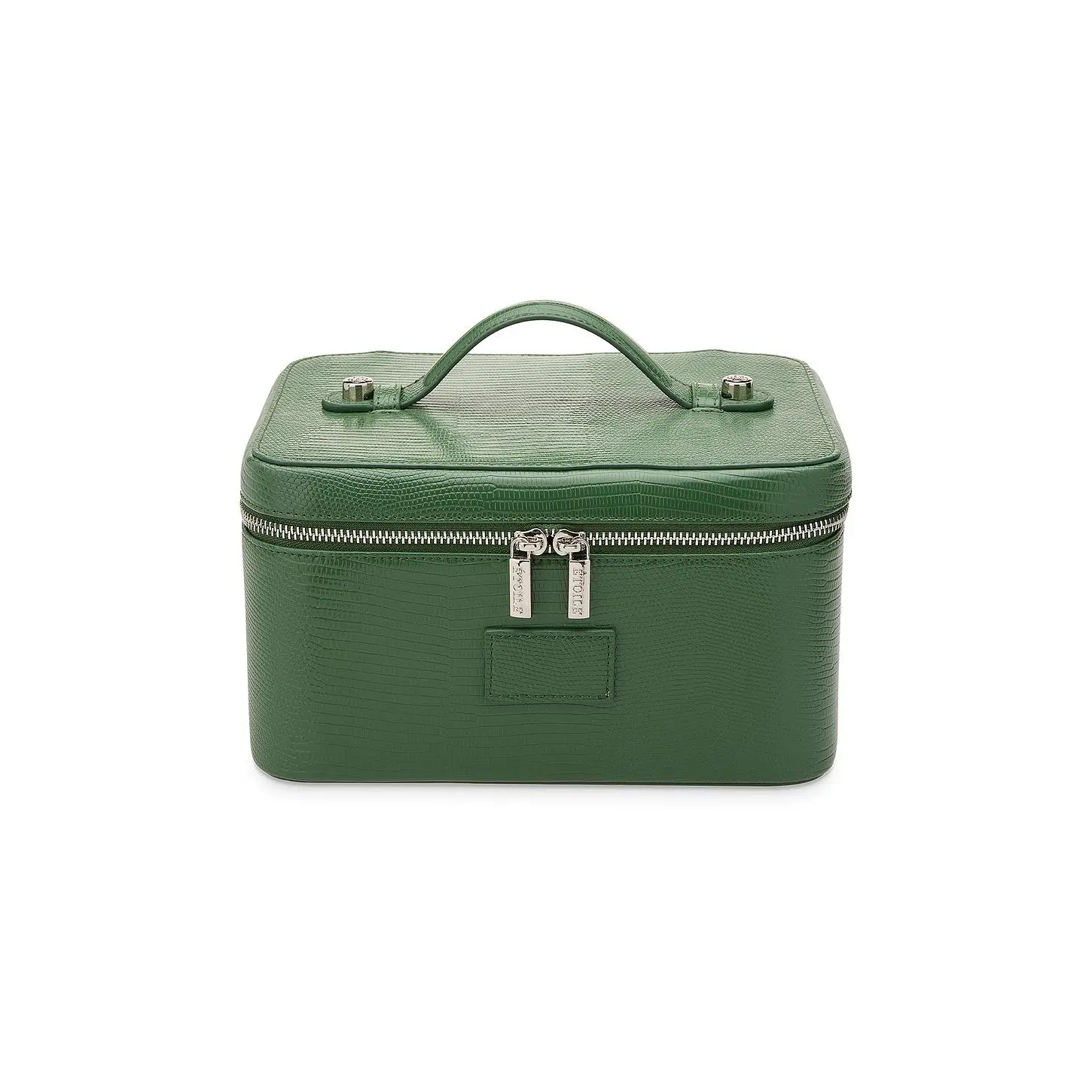 ETOILE COLLECTIVE Vanity Case in Moss Lizard Print