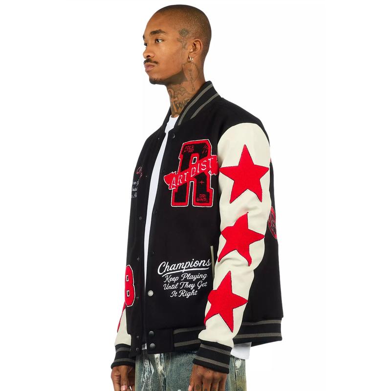 Zadok Black Varsity Jacket