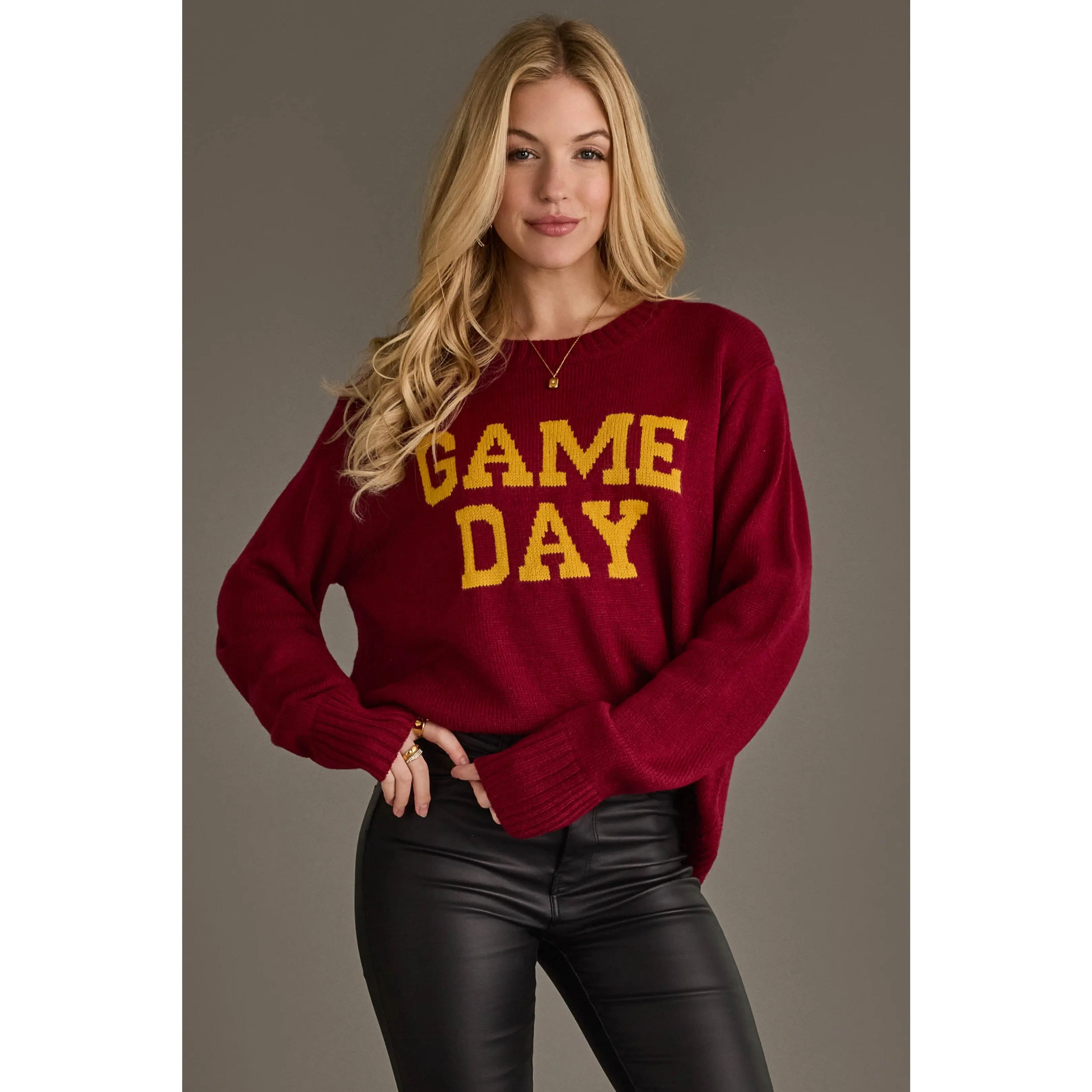 Maroon & Gold Game Day Sweater