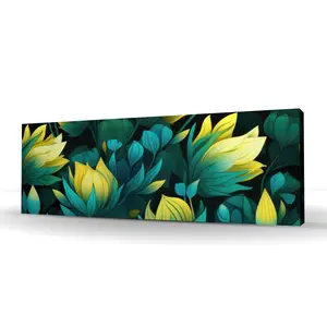 Conscious Sales C1RC16487PT8H1 16 x 48 in. Intense Bloom - Black Canvas Home Decor for Modern Spaces