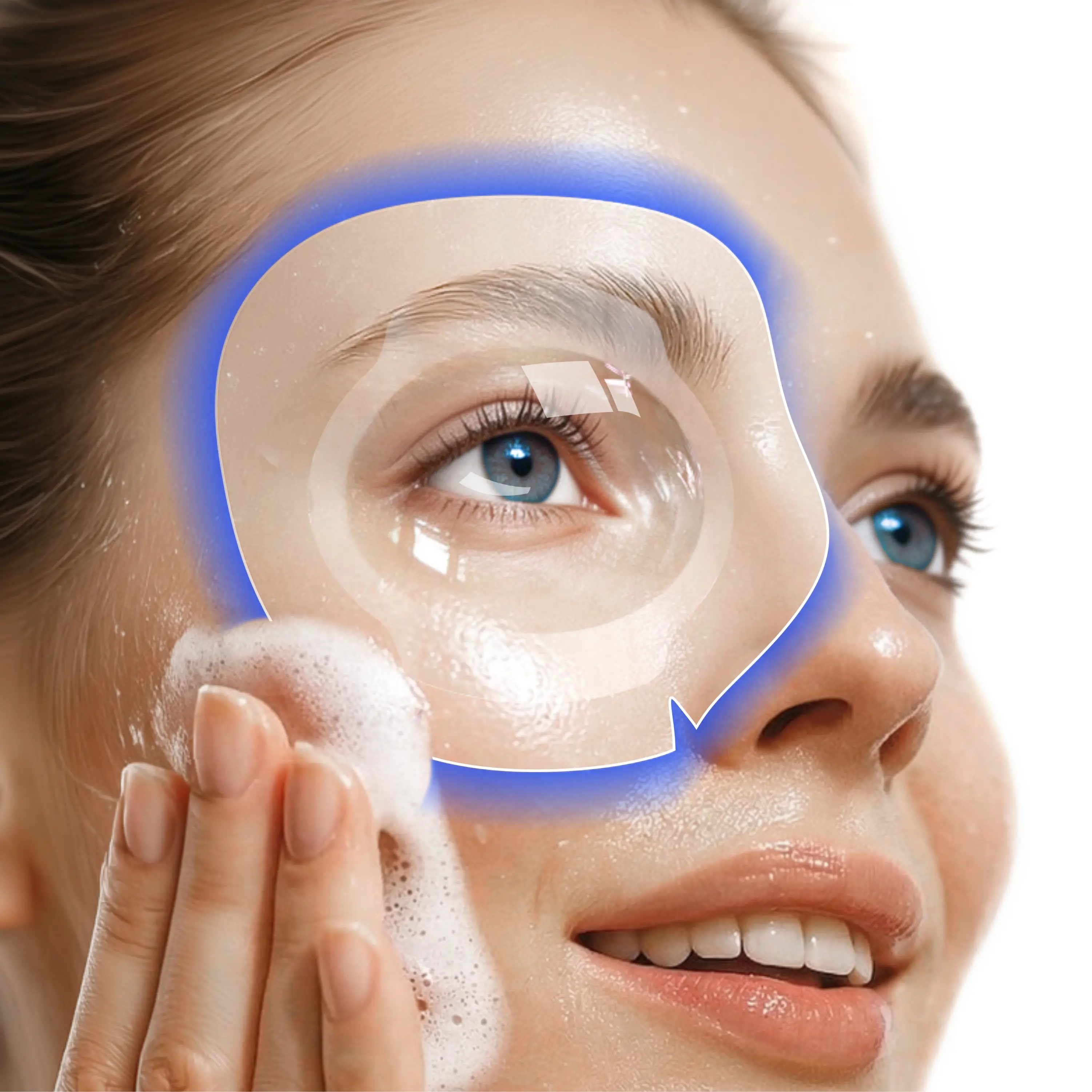 Medibel Eye Dome Shield, Disposable Waterproof Eye Shield for Shower & Face Washing, 3D Clear Adhesive Eye Patch, Anti-Fog